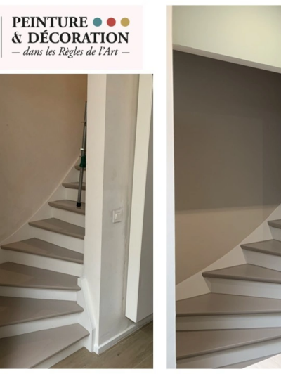 Peintre Brabant Wallon cage escalier